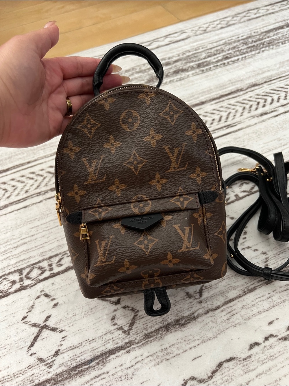 Palm Springs mini leather backpack - Picture 3 of 5